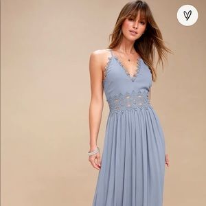 This is love Lulus slate blue NWT dress